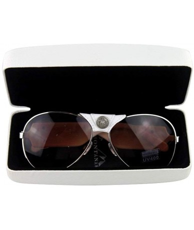 Aviator Cross Concho Aviator Womens Western Sunglasses + Case - Leopard Cheetah - CY18TGKMDKS $48.88