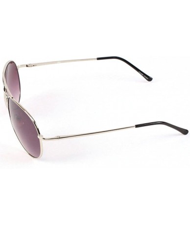 Aviator Classic UV 80s Aviator Pivot Sunglasses Metal Silver Tone Frame with Smoke Lens - CC115VS2A73 $18.10
