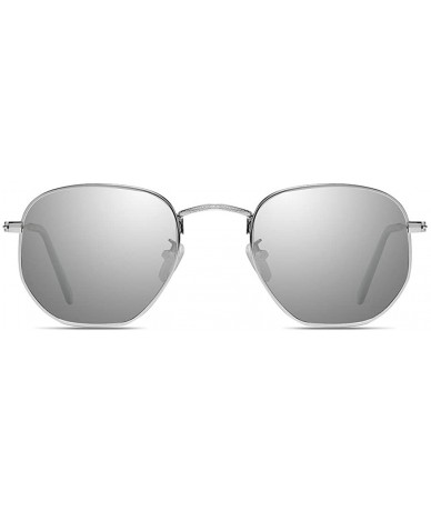 Round Sunglasses Polarized Antiglare Anti ultraviolet Travelling - Silvery - C918WL098M4 $46.95