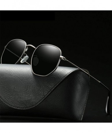 Round Sunglasses Polarized Antiglare Anti ultraviolet Travelling - Silvery - C918WL098M4 $46.95