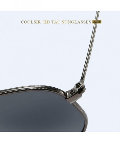 Round Sunglasses Polarized Antiglare Anti ultraviolet Travelling - Silvery - C918WL098M4 $46.95