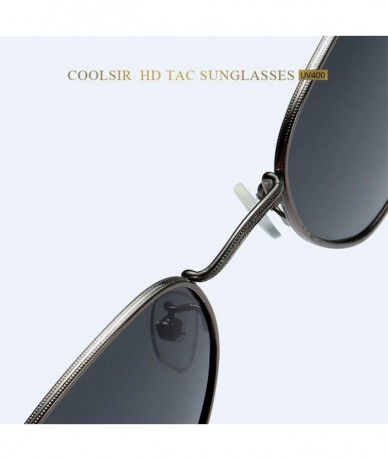 Round Sunglasses Polarized Antiglare Anti ultraviolet Travelling - Silvery - C918WL098M4 $46.95