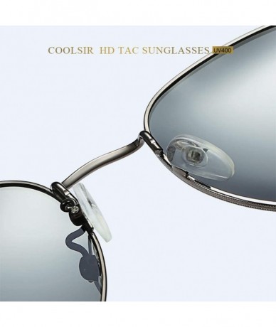 Round Sunglasses Polarized Antiglare Anti ultraviolet Travelling - Silvery - C918WL098M4 $46.95