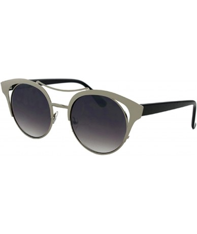 Rectangular Stinga" - Modern Celebrity Design Geometric Fashion Sunglasses - Silver/Purple/Black - C712NZFOXYQ $19.45