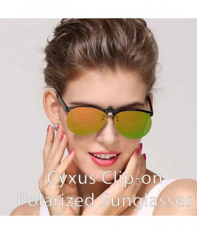 Rectangular Clip On Polarized Sunglasses [Blocking UV] Classic Sun Glasses for Men/Women - 1299d04-2pack - CN12N4YLEFP $22.67