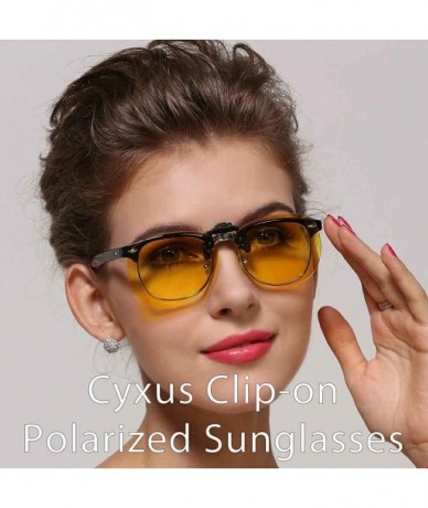 Rectangular Clip On Polarized Sunglasses [Blocking UV] Classic Sun Glasses for Men/Women - 1299d04-2pack - CN12N4YLEFP $22.67