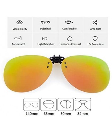 Rectangular Clip On Polarized Sunglasses [Blocking UV] Classic Sun Glasses for Men/Women - 1299d04-2pack - CN12N4YLEFP $22.67