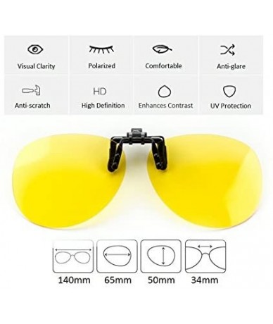 Rectangular Clip On Polarized Sunglasses [Blocking UV] Classic Sun Glasses for Men/Women - 1299d04-2pack - CN12N4YLEFP $22.67