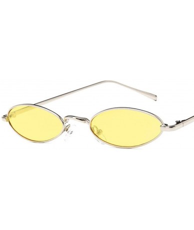 Oval Droplets Oval Sunglasses Women Retro Small Women Sun Glasses Ladies Eyewear 7 - 2 - C718XE9HSHK $19.33