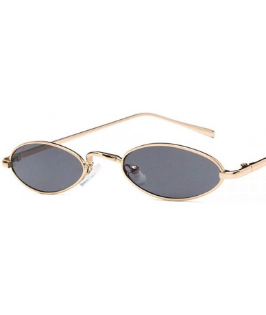 Oval Droplets Oval Sunglasses Women Retro Small Women Sun Glasses Ladies Eyewear 7 - 2 - C718XE9HSHK $19.33