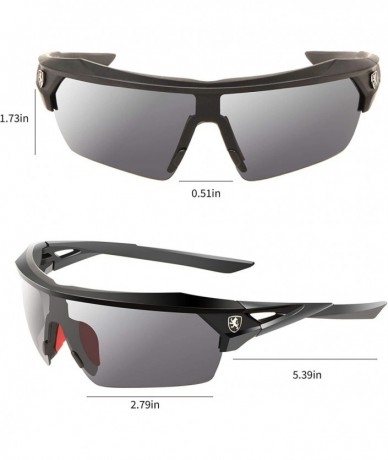 Round Sunglasses Protection Softball Baseball KN P01025 - Black - CR18RZ40LEX $42.95