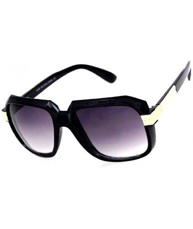 Oversized Gazelle Emcee Oversized Square Sunglasses - Black & Gold Frame - CG186AEX6I5 $19.46