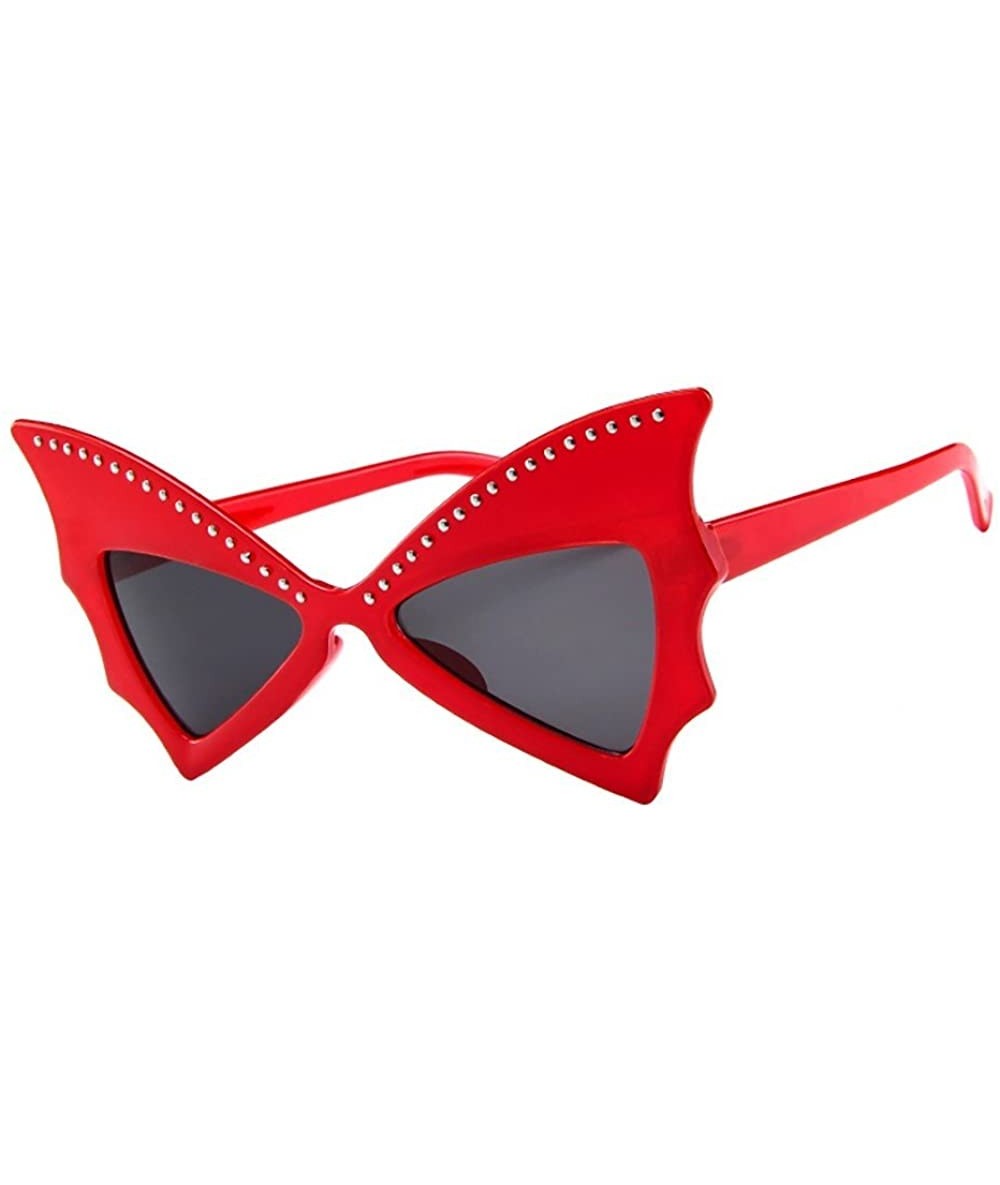 Oversized Sunglasses Butterfly Diamond Glasses Oversized 2DXuixsh - D - CI18S924X7L $19.05