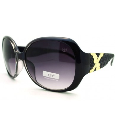 Oversized Designer Fashion Womens Sunglasses Oversized Couture Look - Blue - CX11HC717IZ $19.72