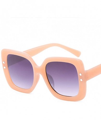 Square Unisex Sunglasses Fashion Bright Black Grey Drive Holiday Square Non-Polarized UV400 - Pink - C618RLUT68R $17.45