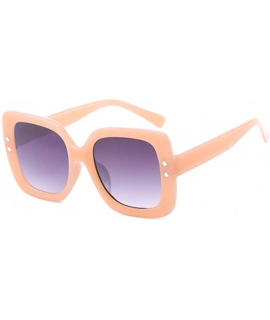 Square Unisex Sunglasses Fashion Bright Black Grey Drive Holiday Square Non-Polarized UV400 - Pink - C618RLUT68R $17.45