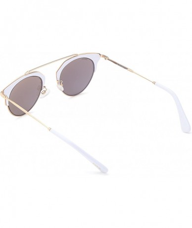 Round Sunglasses for Women - Trendy Round Lens Eyewear for Summer - Island Bisque - CX18DZI4TN5 $91.95