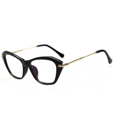 Semi-rimless Women Cat Eye Glasses Classic Optical Vintage Glasses Frame Eyeglasses - Black - CT182E2O276 $17.94