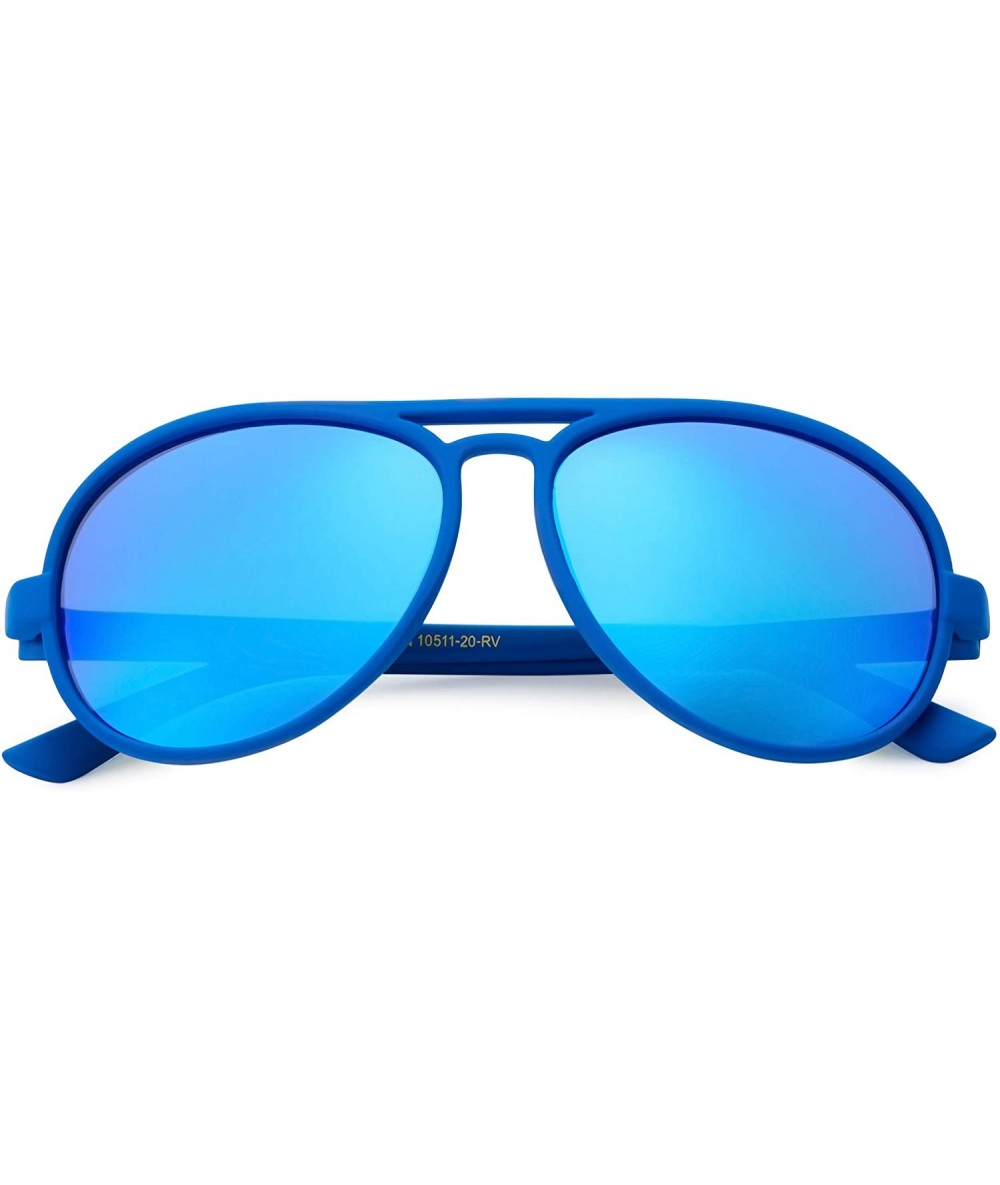 Goggle Cool Kids Aviator UV400 Sunglasses for Babies and Toddlers age 0 to 4 - Blue - Revo Ice Blue - CM199CYR4NT $23.07