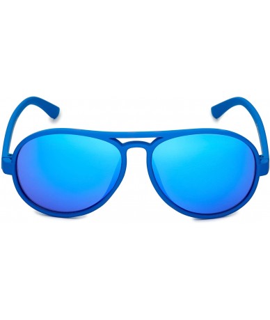 Goggle Cool Kids Aviator UV400 Sunglasses for Babies and Toddlers age 0 to 4 - Blue - Revo Ice Blue - CM199CYR4NT $23.07