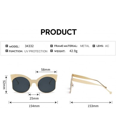 Oversized Oversized Sunglasses for Women Cat Eyes Glasses UV400 Outdoor Sun Protection Mirrored Glasses-- CO18QR7D9SU $26.15