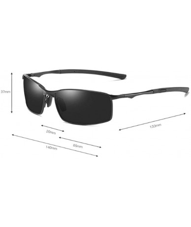 Square designe rcustom polarized sunglasses fashion - Silver&blue-5.0 - C218NHLQN00 $48.88