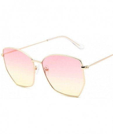 Oversized Fashion Vintage Sunglasses Lens Sun Glasses Women Retro Polygon Luxury Mirror Metal Frame Oversized - 6 - C9198ZA5O...