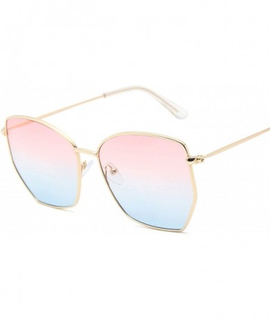 Oversized Fashion Vintage Sunglasses Lens Sun Glasses Women Retro Polygon Luxury Mirror Metal Frame Oversized - 6 - C9198ZA5O...