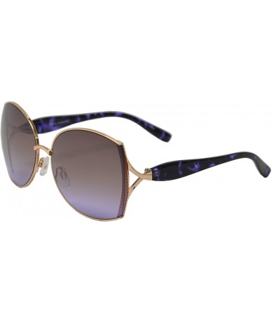 Butterfly Womens Fashion Classic Butterfly Sunglasses - UV 400 Protection - Purple Tortoise + Brown Purple - CU194QQILY9 $23.45