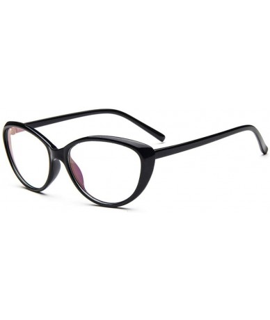 Cat Eye Fashion Nearsighted Cat Eye - 1.75 Myopia Glasses Womens Black Frame Cateye Style Distance Spectacles - Black - CU18Q...