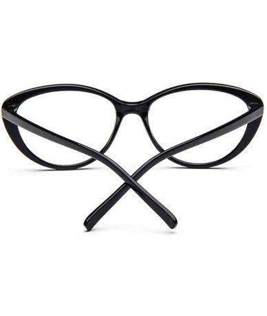 Cat Eye Fashion Nearsighted Cat Eye - 1.75 Myopia Glasses Womens Black Frame Cateye Style Distance Spectacles - Black - CU18Q...