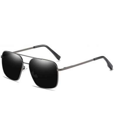 Sport 55 mm Square Polarized Sunglasses for Men - Gray - C918L33A602 $39.06