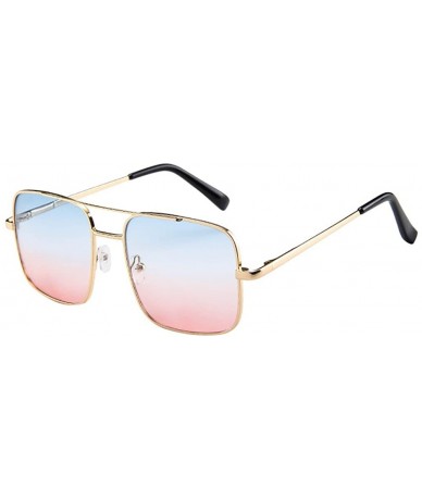 Oversized Sunglasses Vintage Rectangle Oversized Glasses - D - C318QMX69DD $16.80