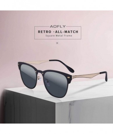 Square DESIGN Classic Women Sunglasses Retro Vintage Square Metal Frame C1Gray - C3smoke - CG18Y2OKGWE $29.20