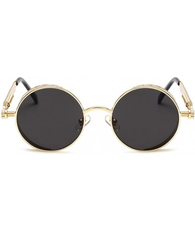 Rimless Steampunk Men Sunglasses Women Coating Mirror Sunglasses Round Sun glasses Retro Vintage - 8 - CI18D3O9ILU $45.62