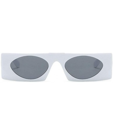 Rectangular Hot Sale Fashion Small Sexy Rectangular Sunglasses Womens Vintage Designer Hip Hop Shades UV400 - CB18AG0MAR4 $22.54