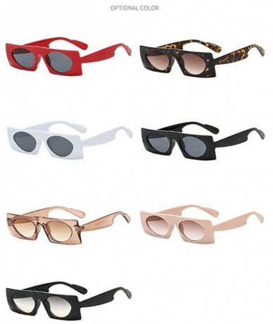 Rectangular Hot Sale Fashion Small Sexy Rectangular Sunglasses Womens Vintage Designer Hip Hop Shades UV400 - CB18AG0MAR4 $22.54