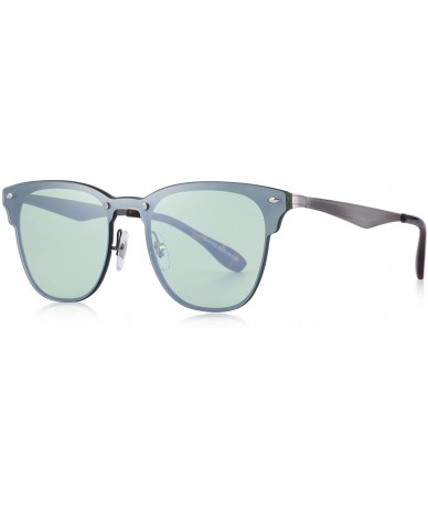 Wayfarer Men/Women Classic Retro Rivet Sunglasses 100% UV Protection S8208 - Green - CY18C3R5U04 $28.29