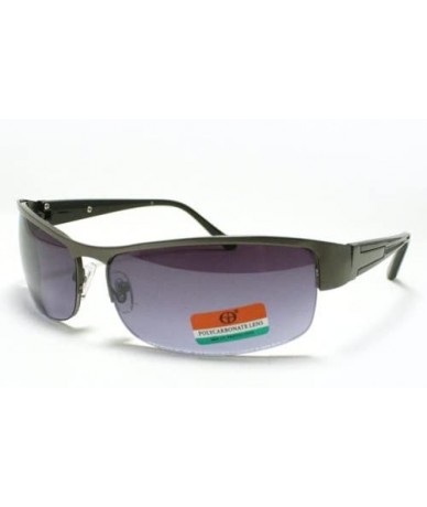 Rimless Mens Fashion Sunglasses Half Rim Rectangular Metal Frame Eyewear - Gun Metal - CL11DMYNLIL $20.32