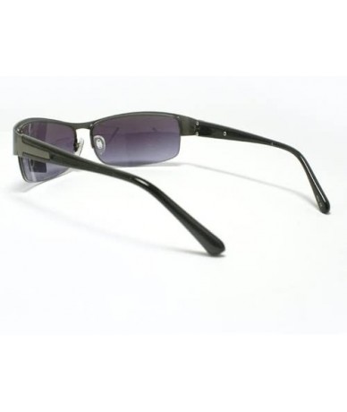 Rimless Mens Fashion Sunglasses Half Rim Rectangular Metal Frame Eyewear - Gun Metal - CL11DMYNLIL $20.32