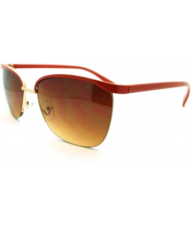 Rimless Semi-Rimless Women's Sunglasses Lite Clean Chic Design - Red - CN11LRZ0MXJ $18.73