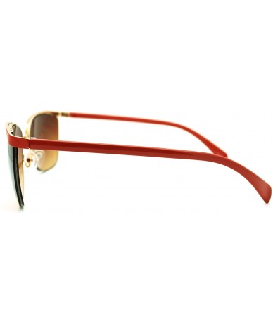 Rimless Semi-Rimless Women's Sunglasses Lite Clean Chic Design - Red - CN11LRZ0MXJ $18.73