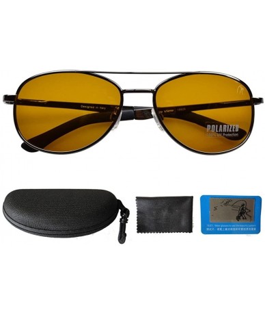 Sport Pilot Spring Hinge Polarized Lens Day/Night Vision Driving Glasses Sunglasses - E025 - CD11P2IW5G9 $17.72