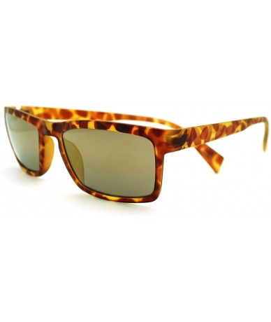 Rectangular Small Size Rectangular Sunglasses Multicolor Mirror Lens Unisex - Brown Tortoise - C911PBDO2GL $17.95