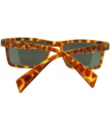 Rectangular Small Size Rectangular Sunglasses Multicolor Mirror Lens Unisex - Brown Tortoise - C911PBDO2GL $17.95