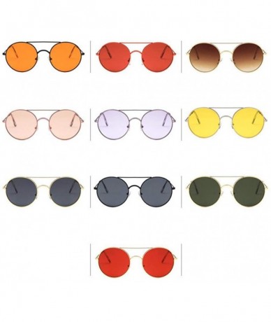 Aviator Sunglasses 2019 New Fashion Metal Round Colorful UV400 Travel Shopping Get 5 - 5 - C418YZW4O3M $16.95