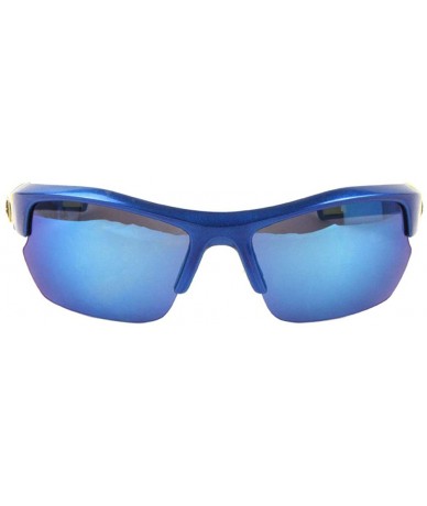 Sport Rimless Curved Frame Sports Sunglasses - Blue - C5199DR3QYL $34.29