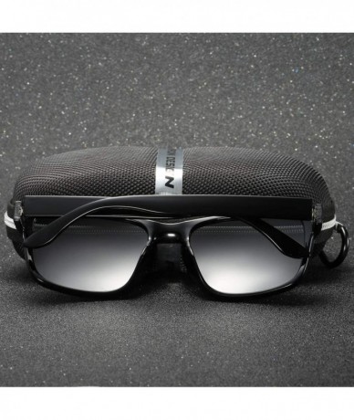 Sport Polarized Sports Sunglasses for Men/Women Shades Square Driving Cycling Sun glasses - Black - CJ18IA5ZURY $28.19