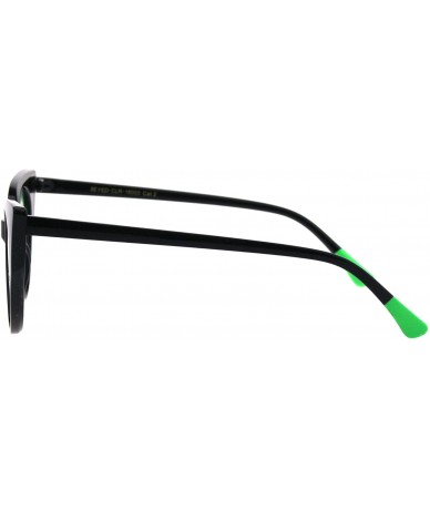 Square Womens Pop Color Lens Cat Eye Retro Plastic Designer Sunglasses - Green - CO18GY69C9I $22.73