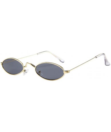 Oval Fashion Sunglasses for Men Women Retro Small Ellipse Metal Frame Shades Eyewear Glasses - Multicolor 5 - C51900K9U5O $17.29